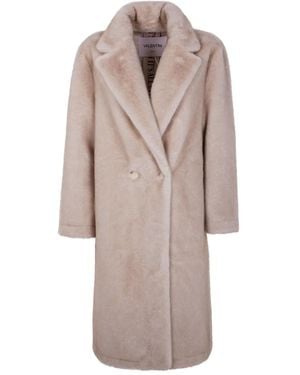 VALENTINI 1972 Double-Breasted Faux-Fur Coat - Natural