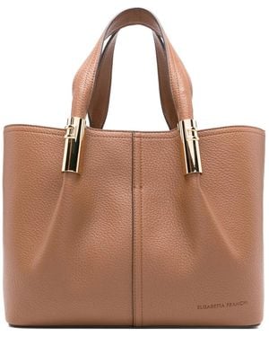 Elisabetta Franchi レザー トートバッグ - ブラウン