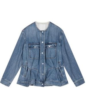 JNBY Drawstring Cargo-Pocket Denim Jacket - Blue