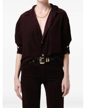 Citizens of Humanity Corduroy Chest-Pocket Shirt - Black
