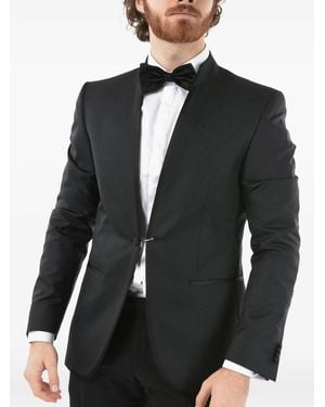 Corneliani Blazer De Lana Con Botones - Negro
