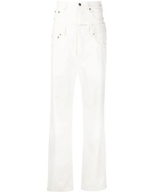 AC9 Panelled High-Waisted Trousers - White