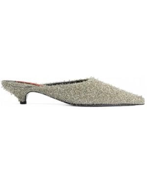 Simon Miller Tinsel Arrow Mules - White
