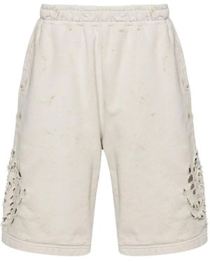44 Label Group Trip Distressed Shorts - White