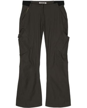 Hyein Seo Pantalones Bootcut Con Cinturón - Negro