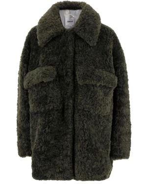 Jakke Langärmeliger Mantel mit aufgesetzten Taschen - Schwarz