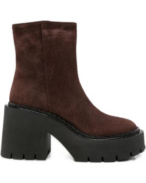 Vic Matié Platform Ankle Boots - Brown