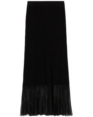 Claudie Pierlot Long Knitted Skirt - Black