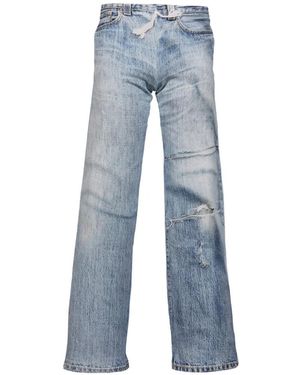 La Maskarade Trompe L'Oeil Straight Trousers - Blue
