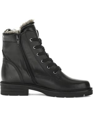 Gabor Lace-Up Combat Boots - Black