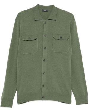 Hōsio Chest-Pocket Cardigan - Green