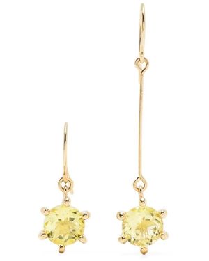 Beatriz Palacios Asymmetric-Design Drop Earrings - Metallic