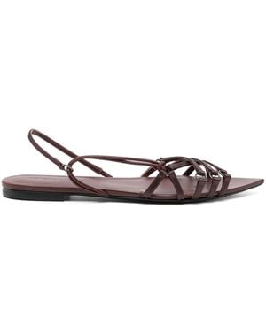Nensi Dojaka Corset Leather Sandals - White