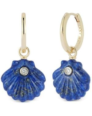 Mateo Pendientes Venus Con Diamantes - Azul