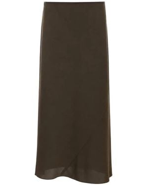 Essentiel Antwerp Falda Midi Recta Con Cremallera - Verde
