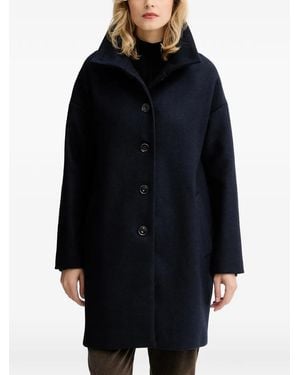 Sessun Single-Breasted Oversized Coat - Blue