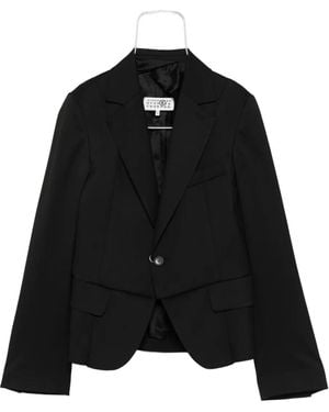 MM6 by Maison Martin Margiela Blazer Met Enkele Rij Knopen - Zwart