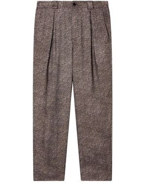 Giorgio Armani Hose mit Fischgrätenmuster - Grau