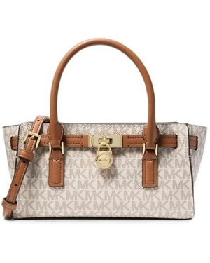 MICHAEL Michael Kors Hamilton Moderne Extra-Small Signature-Logo Crossbody Bag - Natural