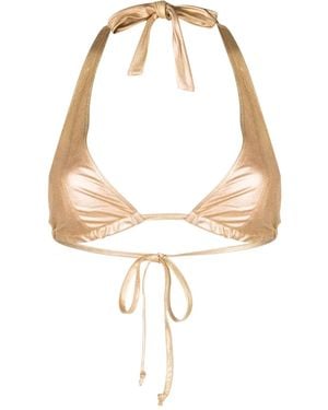 Forte Forte Halterneck Metallic Bikini - White