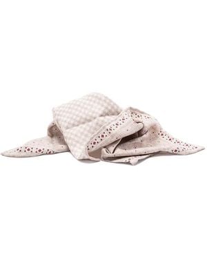 Brunello Cucinelli Checked Silk Scarf - Pink