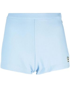 Sporty & Rich X Lacoste Logo-Patch Mini Shorts - Blue