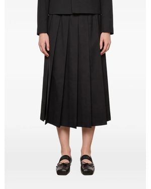 Comme des Garçons Pleated Midi Skirt - Black