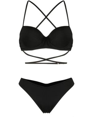Noire Swimwear Balconette-Style Bikini Set - Black