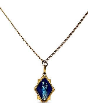 Madison Maison Virgin Mary Miraculous Pendant Necklace - Metallic