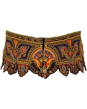 Etro Bead-Embellished Top - Brown