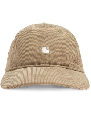 Carhartt Harlem Logo-Embroidered Corduroy Cap - Natural