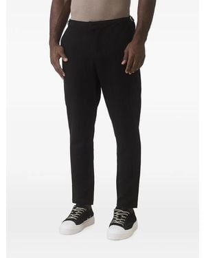Mauvais Savile Pinstripe-Pattern Side-Adjuster Trousers - Black