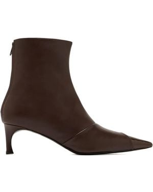 ROTATE BIRGER CHRISTENSEN Pointed-Toe Heeled Boots - Brown