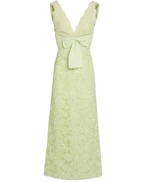 Giambattista Valli Lace Bow-Detail Maxi Dress - Green