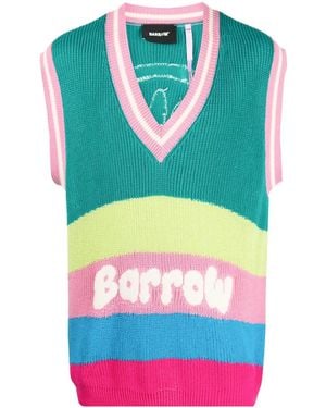 Barrow Intarsia-Knit Logo Vest - Blue