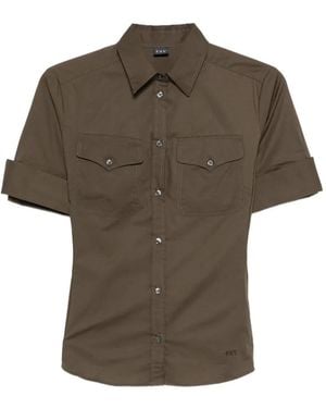 Fay Logo-Embroidered Shirt - Grey