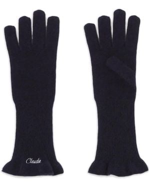 Claudie Pierlot Ruffle-Trim Gloves - Blue