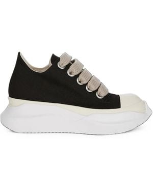 Rick Owens Jumbolace Abstract Low-Top Sneakers - Black