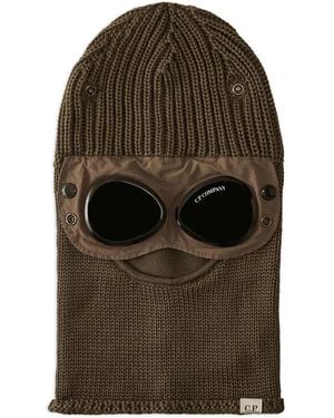 C.P. Company Goggle-Detail Wool Balaclava - Green