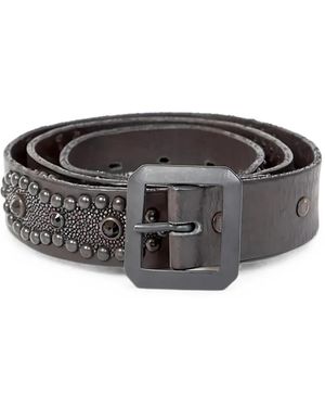 HTC Marlena Studded Leather Belt - Grey