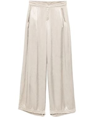 Transit Satin Palazzo Pants - White