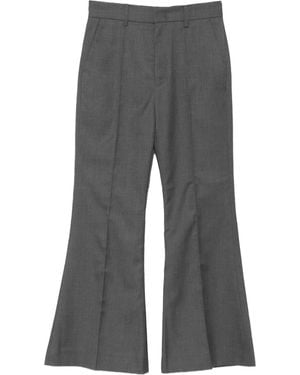 ROKH Pantalones acampanados con pinzas - Gris
