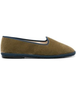 SCAROSSO William Iv Velvet Loafers - Green