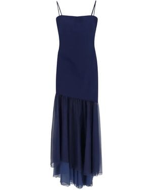 La Petite Robe Di Chiara Boni Asymmetric Midi Dress - Blue