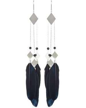Isabel Marant Feather Earrings - Blue