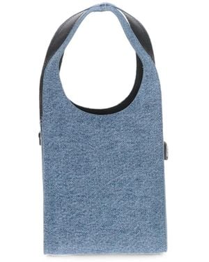 Coperni Mini Swipe Canvas Tote Bag - Blue