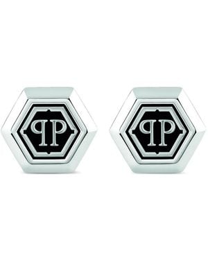 Philipp Plein Gemelli Icon Con Logo - Bianco