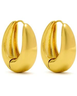 Anni Lu Curve Hoop Earrings - Yellow