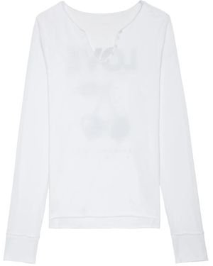 Zadig & Voltaire ヘンリーネック Tシャツ - ホワイト