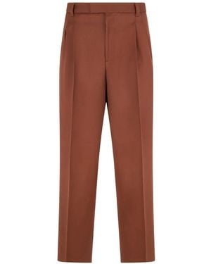BOSS Relaxed-Fit Tailored Pants - Brown